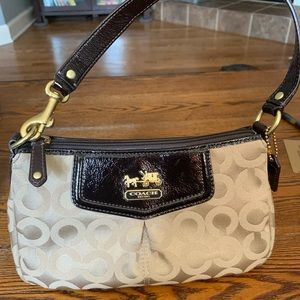 Small Coach black and gold purse with small wallet